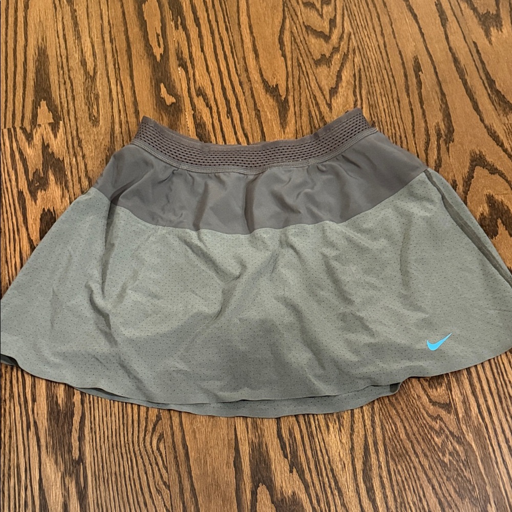 Nike Women's Dri-Fit Gray Tennis Skirt with Built-in Shorts